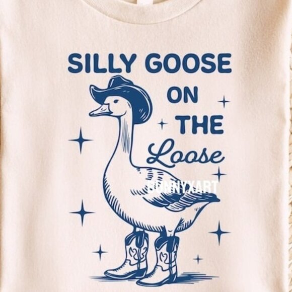 Silly goose on the loose Shirt, Cowboy goose T-shirt - Picture 2 of 4